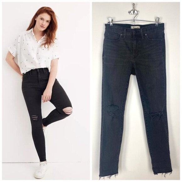 Madewell Denim - Madewell | 9" Skinny Jeans in Black Sea | H2230